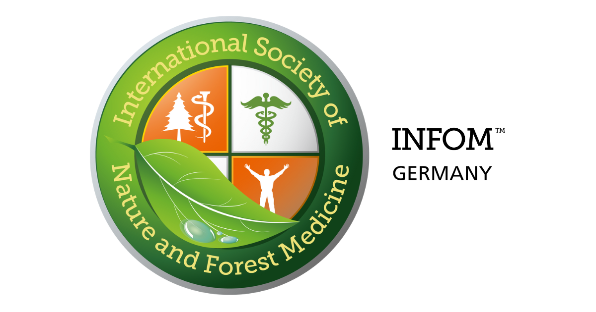Logo der INFOM Deutschland Logo der INFOM Deutschland. IWSI, München ist German Chapter der International Society of Nature and Forest Medicine, Japan