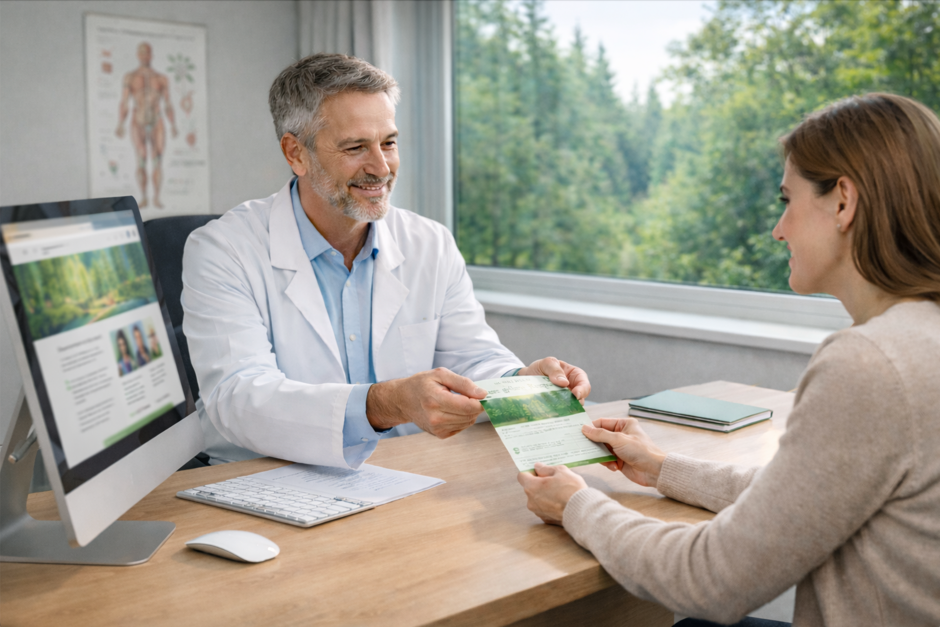 Structured counseling for forest bathing and forest therapy Medical consultation: a physician explains the IM-WALD-SEIN® Green Prescription for forest bathing and forest therapy