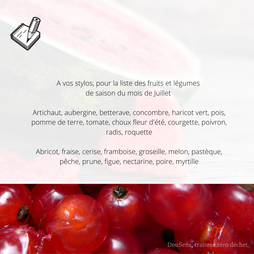 Que mange t-on au mois de Juillet ?