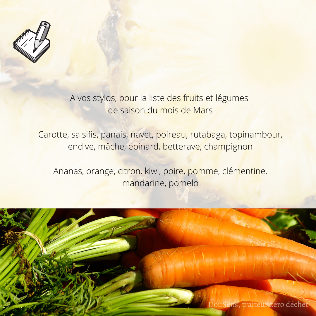 On mange quoi au mois de Mars ?