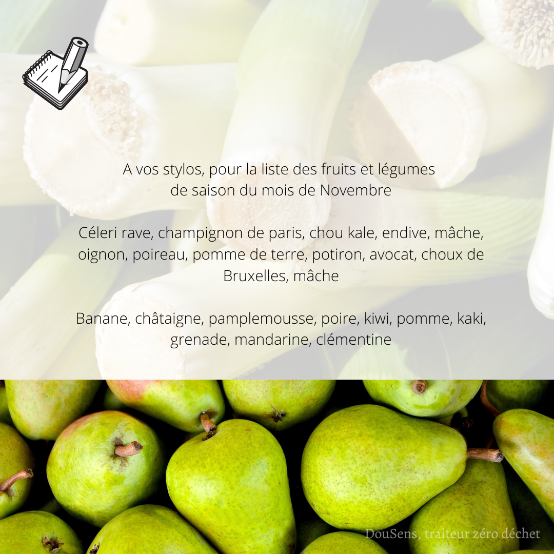 On mange quoi au mois de Novembre ?