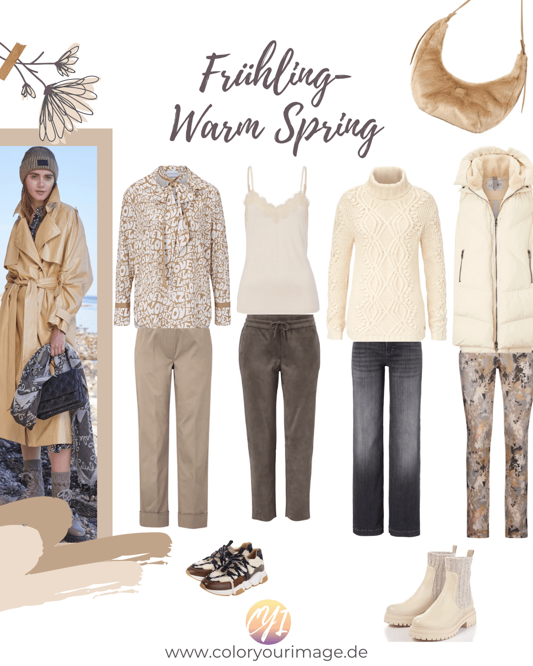 Beige Collage für Frühlingstypen (Warm Spring) Beige Mode Collage für Frühlingstypen (Warm Spring)