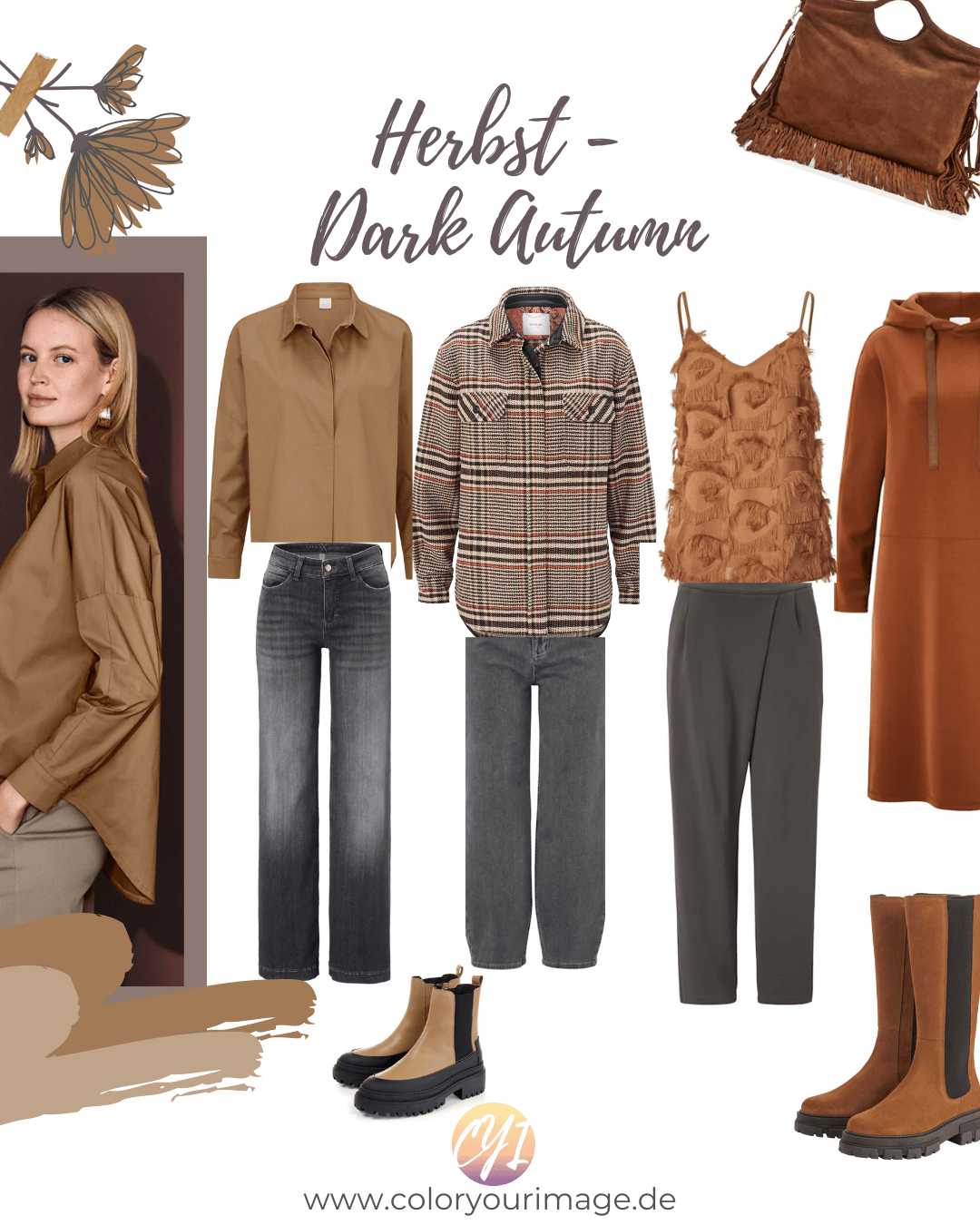 Beige Collage für Herbsttypen (Dark Autumn) Beige Mode Collage für Herbsttypen (Dark Autumn)