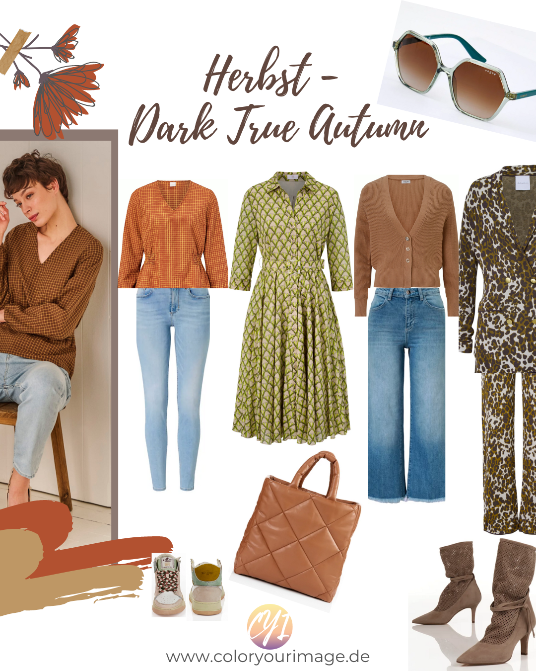 Festliche Farben und Party Outfit Vorschläge für Herbsttypen, Dark True Autumn, Glanz, Schimmer und Pailletten