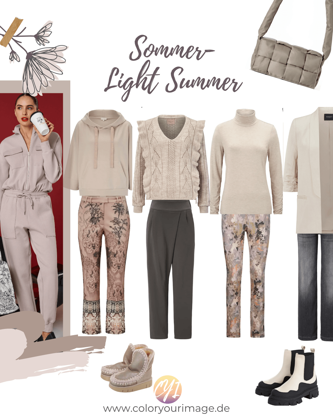 Beige Collage für Sommertypen (Light Summer) Beige Mode Collage für Sommertypen (Light Summer)