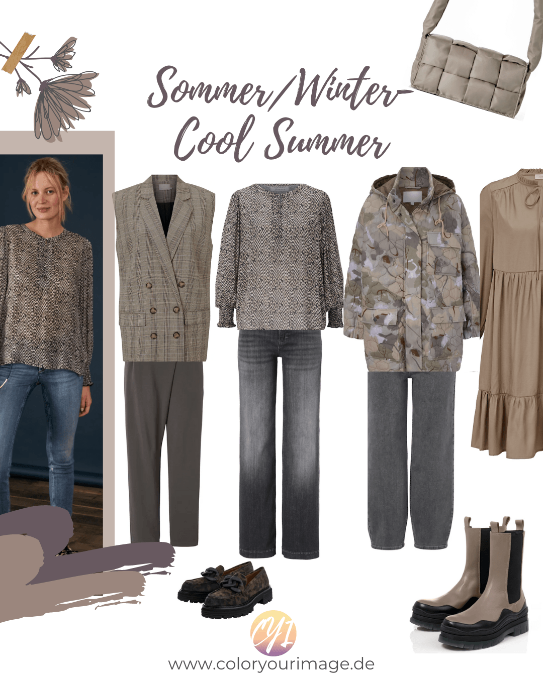 Beige Collage für Sommer/Winter-Mischtypen (Cool Summer) Beige Mode Collage für Sommer/Winter-Mischtypen (Cool Summer)