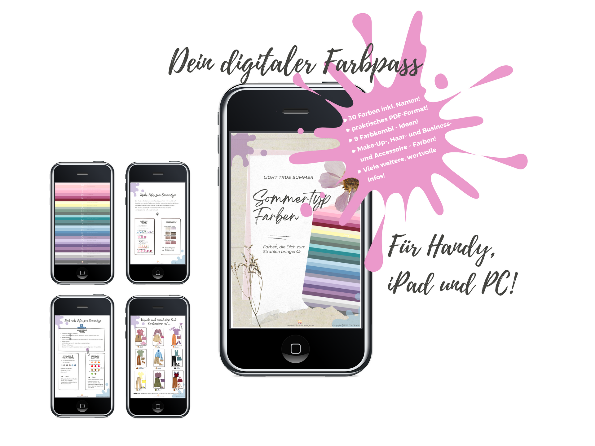 Digitaler Farbpass, digital color swatch, Sommertyp, Sommer/Winter-Mischtyp, Wintertyp, Frühlingstyp, Frühling/Herbst-Mischtyp. Herbsttyp, light summer, true summer, cool summer, cool winter. true winter, warm spring, warm autumn, true autumn, dark autumn,