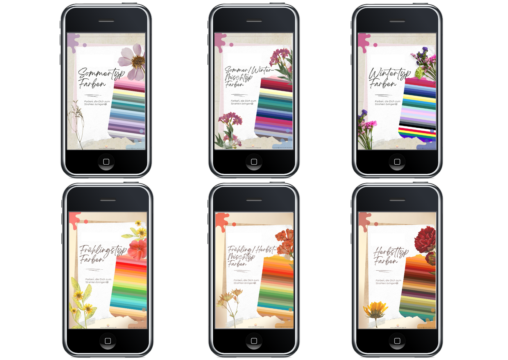 Digitaler Farbpass, perfekte Farben, Make-up-, Accessoire-Farben und viele wertvolle Infos für alle 6 Farbtypen Digitaler Farbpass, perfekte Farben, Make-up-, Accessoire-Farben und viele wertvolle Infos für alle 6 Farbtypen