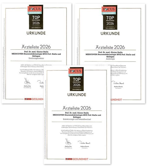 Prof. Dr. Günter Stalla: Focus Top Physician and Stern Physician of Excellence