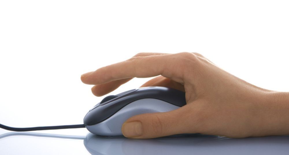 Click & Reserve Computermaus mit Hand mit Klick