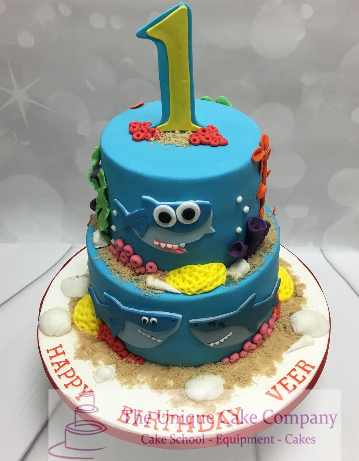 Baby Shark theme Birthday cake