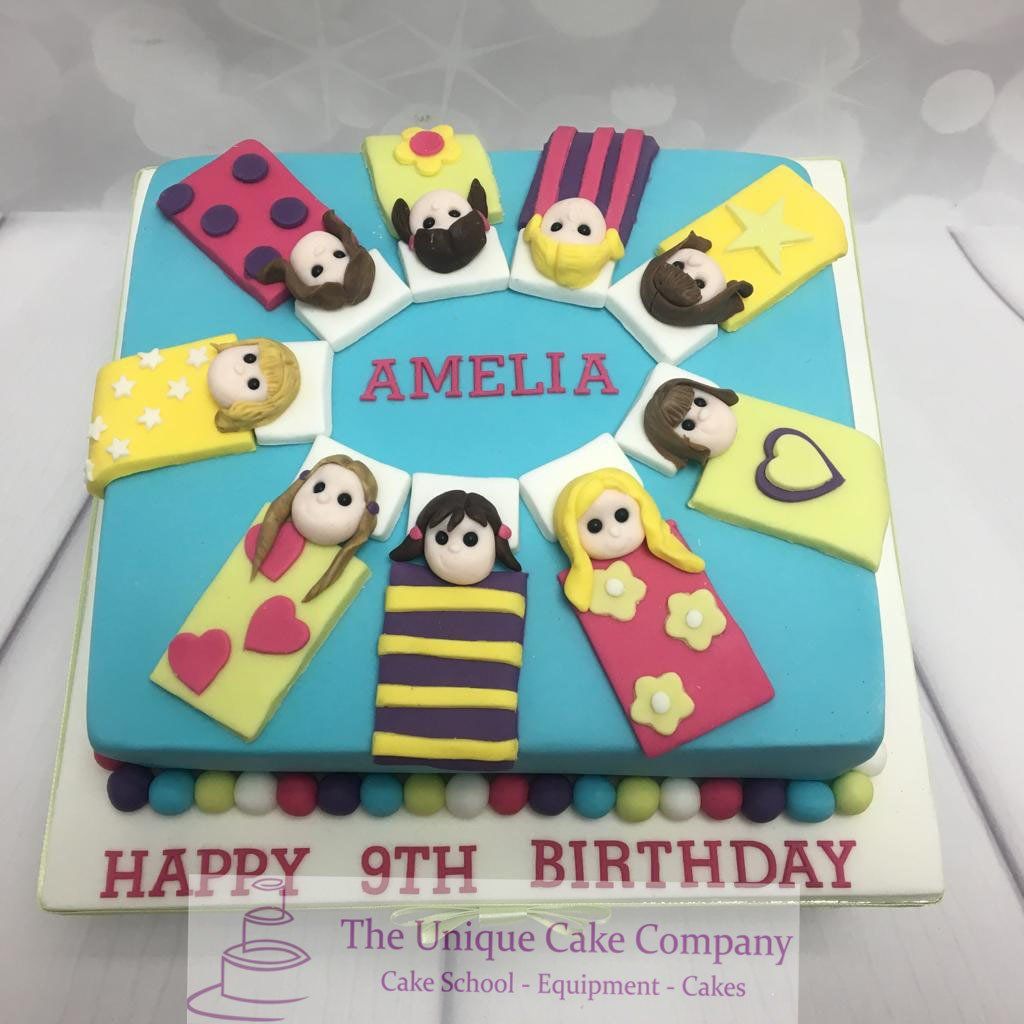 Sleepover birthday cake
