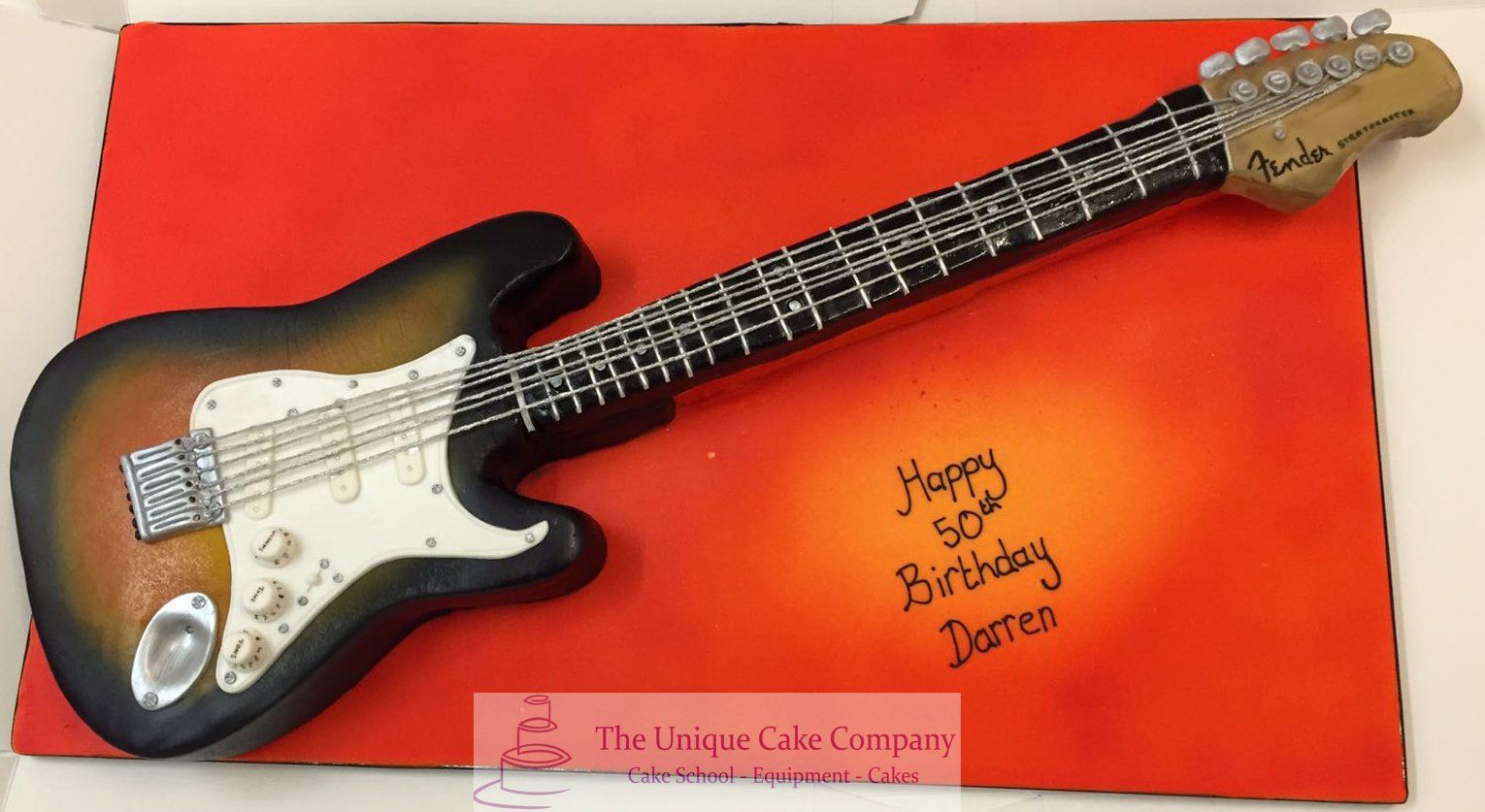 Guitar birthday cake