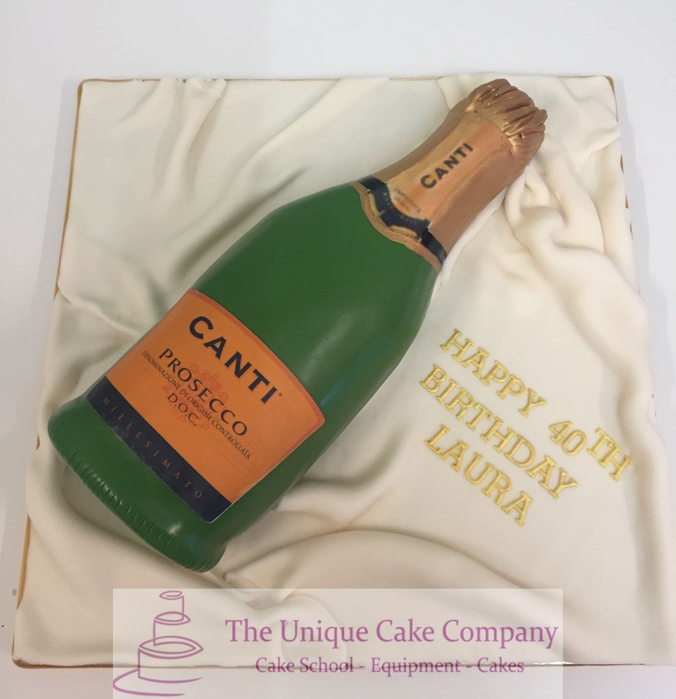 Champagne birthday cake