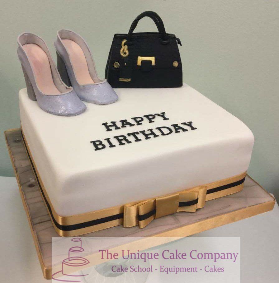 Shoes and handbag birthday cake