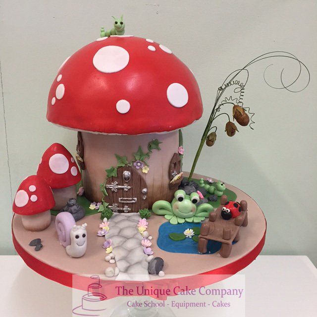 Toadstall birthday cake