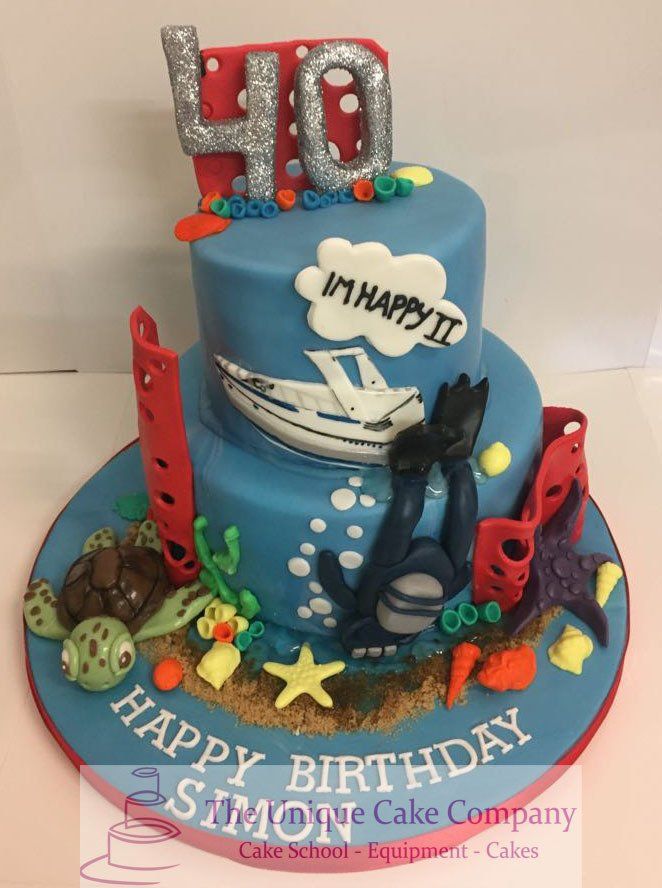 Seaside birthday cake