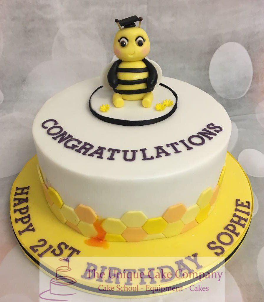 Bumble bee birthday cake