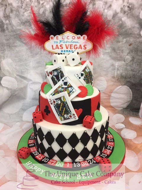 Vegas birthday cake