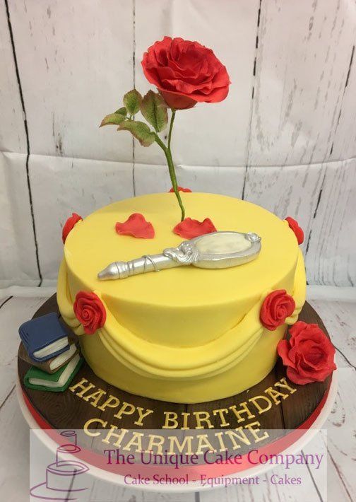 Beauty and the beast birthday cake