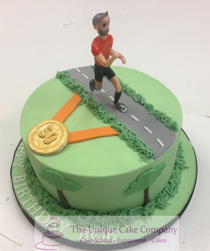 Running birthday cake