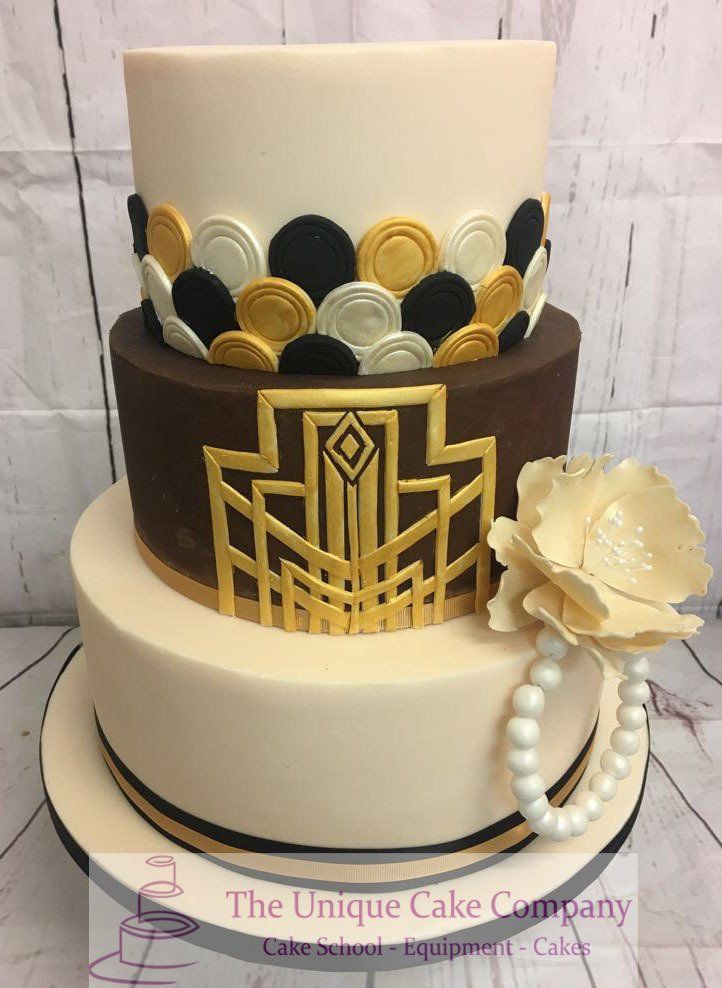 Art deco birthday cake