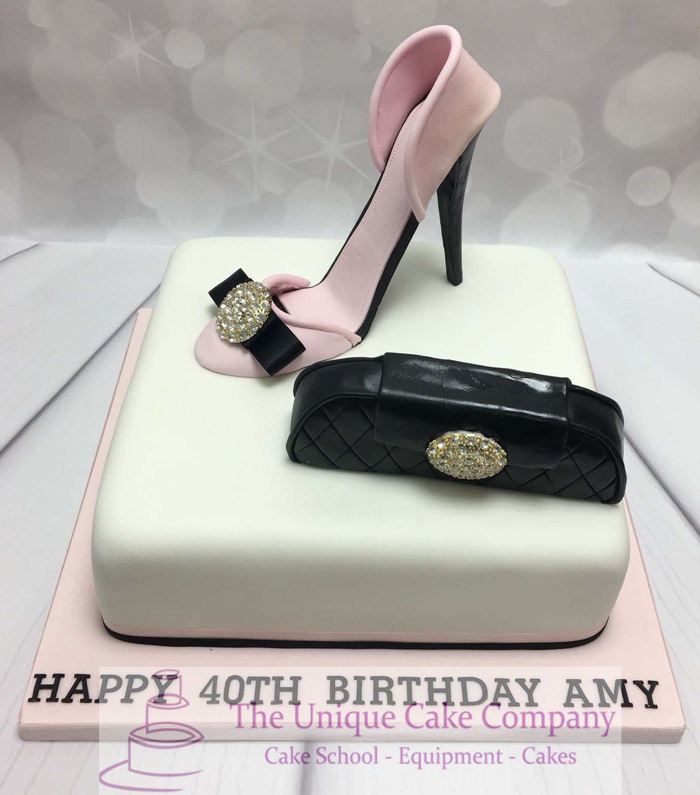 Shoe and bag birthday cake