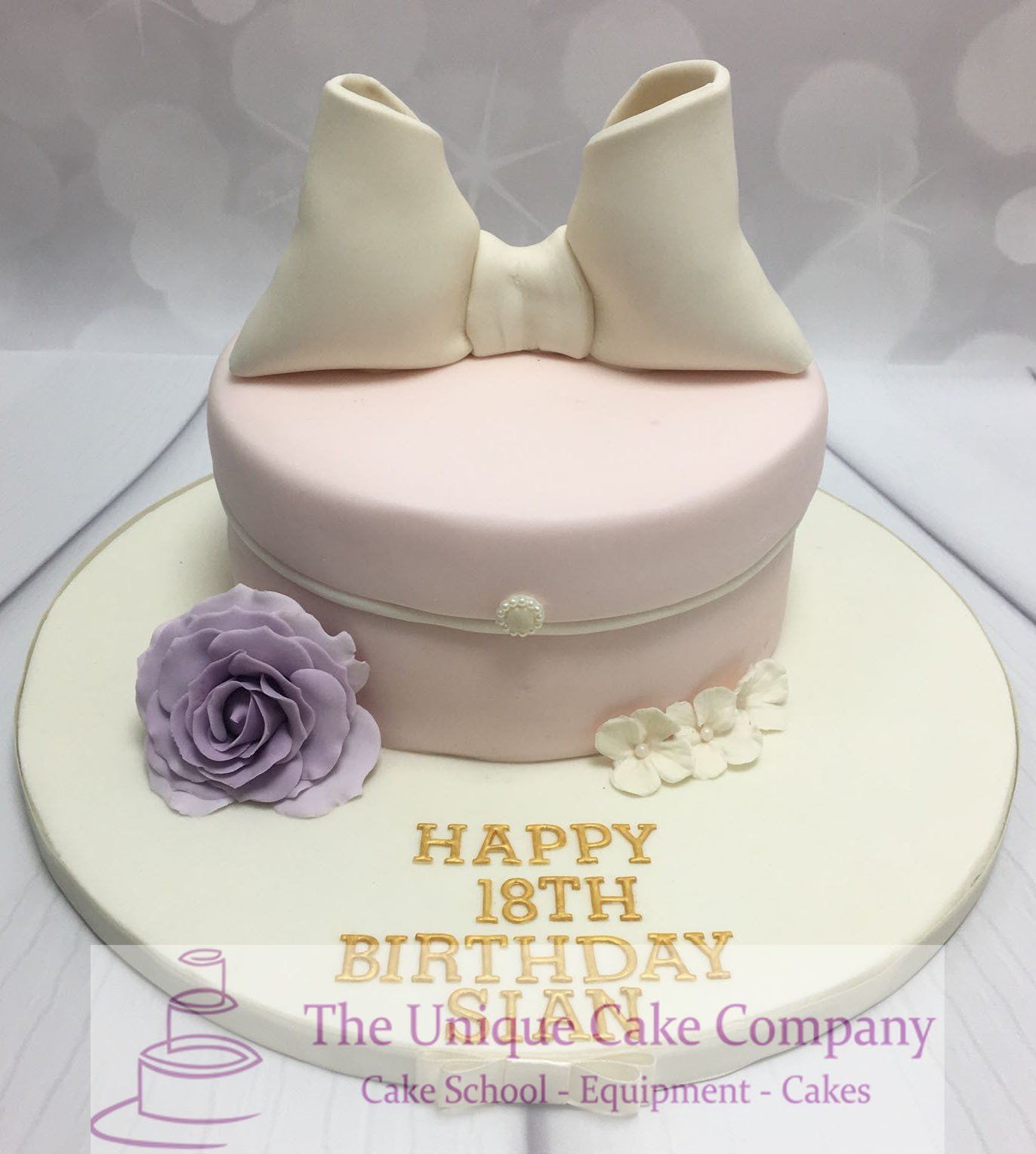 Hat box birthday cake
