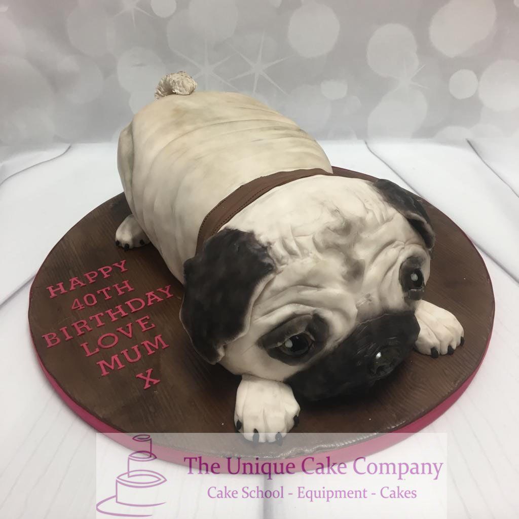 Pug birthday cake