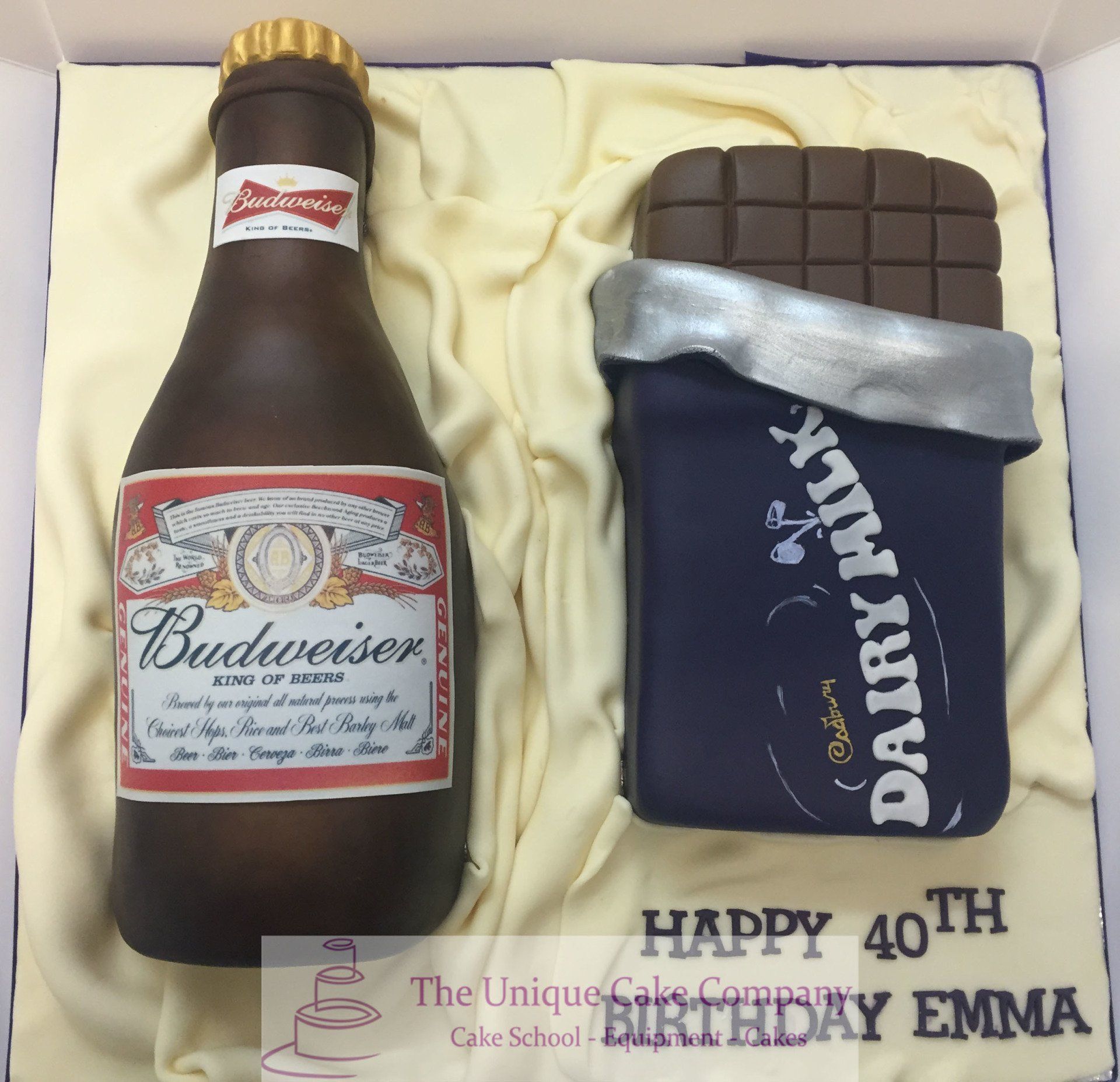 Drink and Chocolate birthday cake