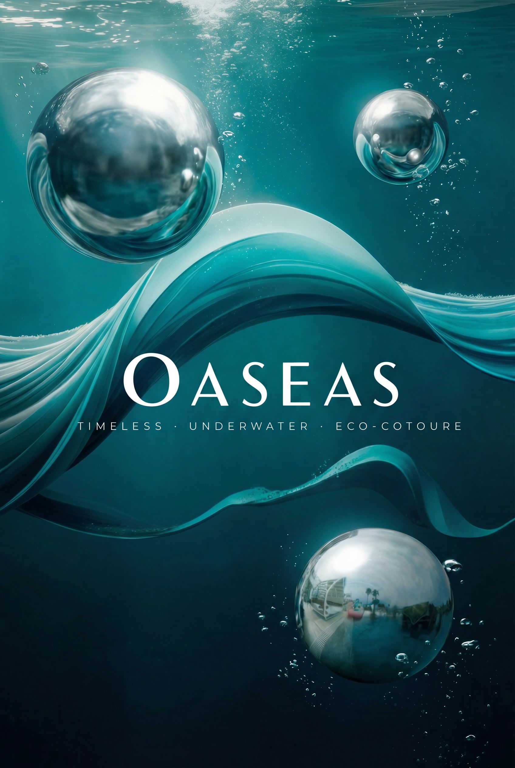 Imagen submarina con burbujas, elemento visual del espectáculo Oasis de Are You Ready