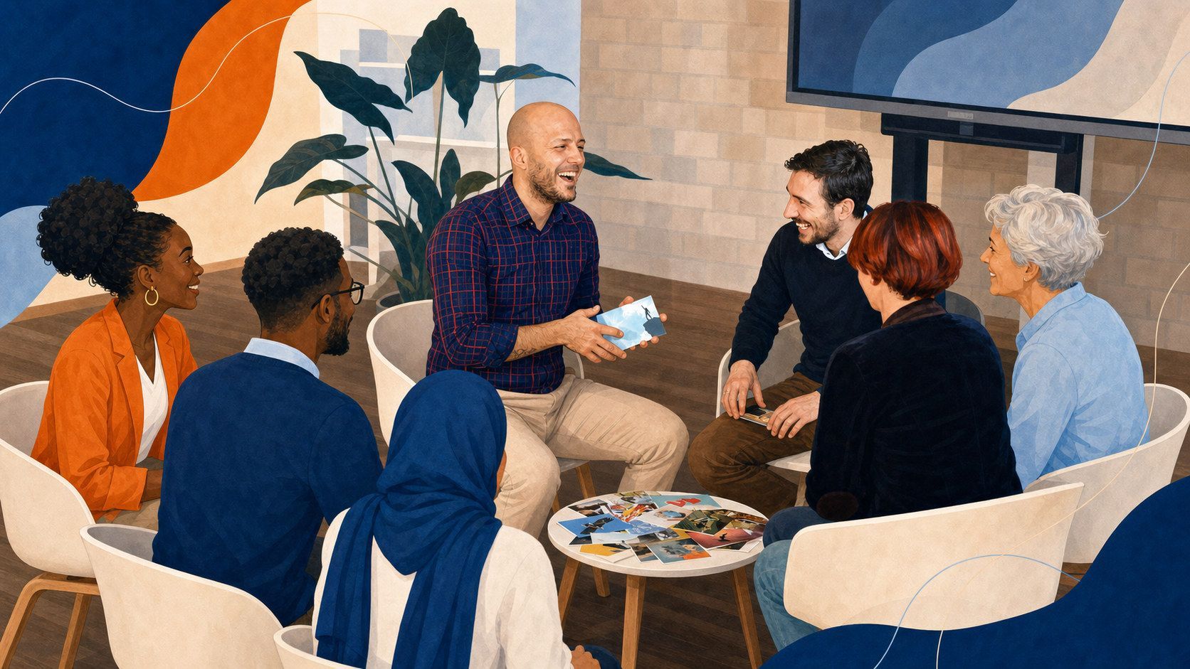 Coaching für Betroffene von Diskriminierung Coaching zur Stressbewältingung - Illustration von Panajoti Koça im Coachingkontext