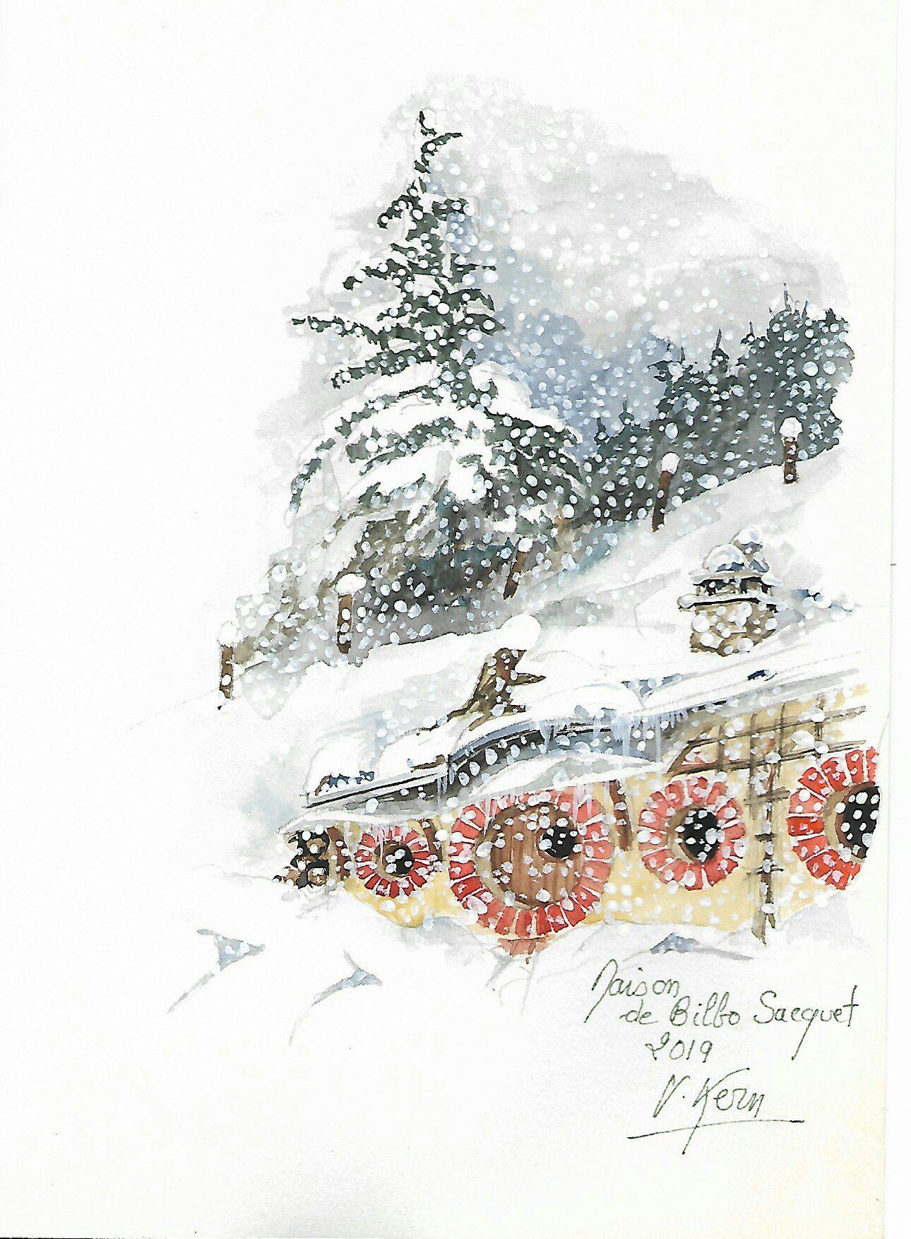 aquarelle unique bon cadeau