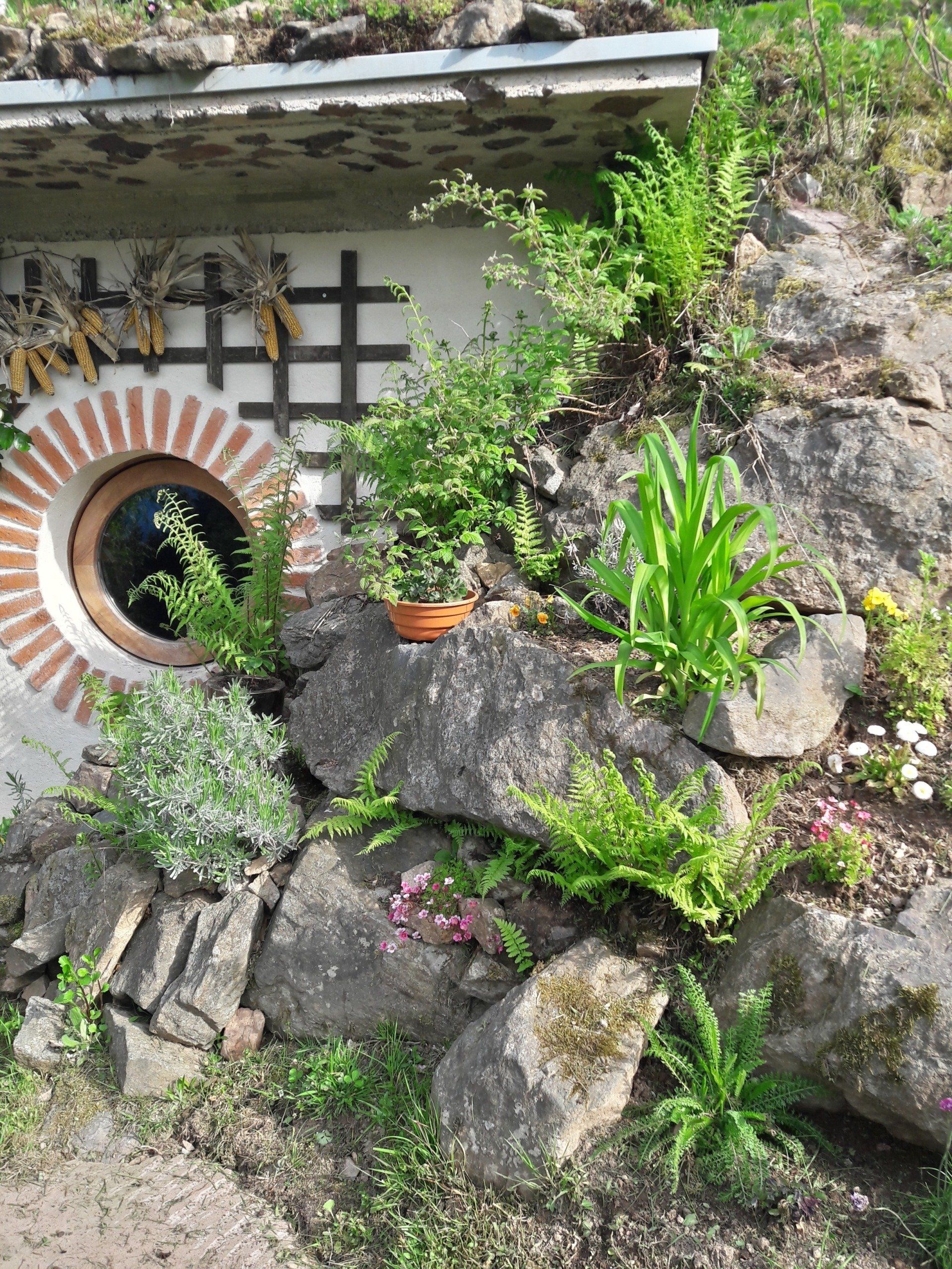 Bilbo a la main verte extérieur maison de hobbit
