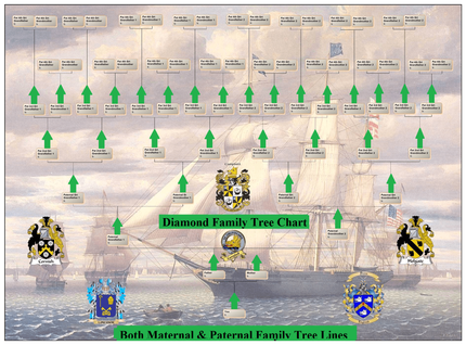 Sample Diamond family tree chart @uk genealogy com