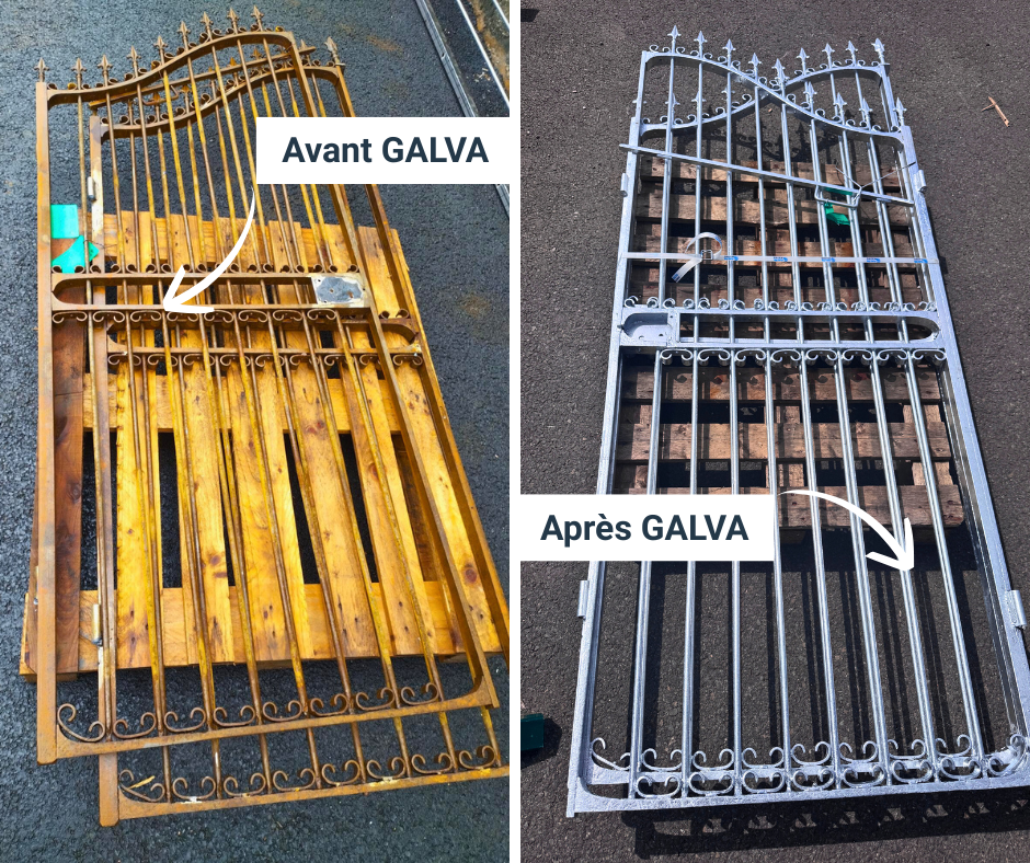 Galvanisation avant après