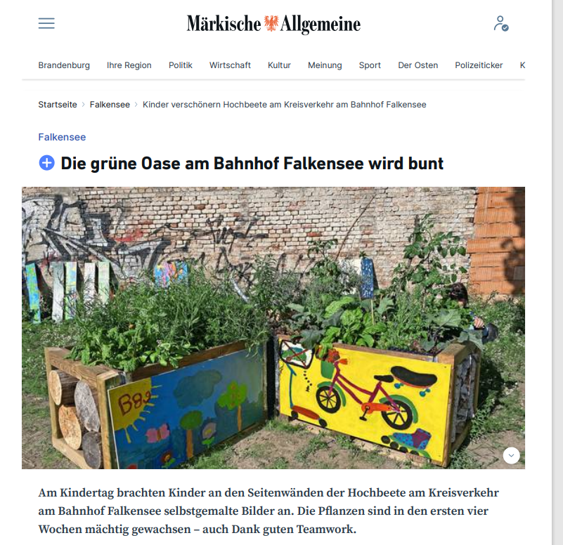 Grüne Oase in Falkensee, Daniela Erler, Dr. Anna Kollenberg, Konstantin Wilde, Izabela Janssen