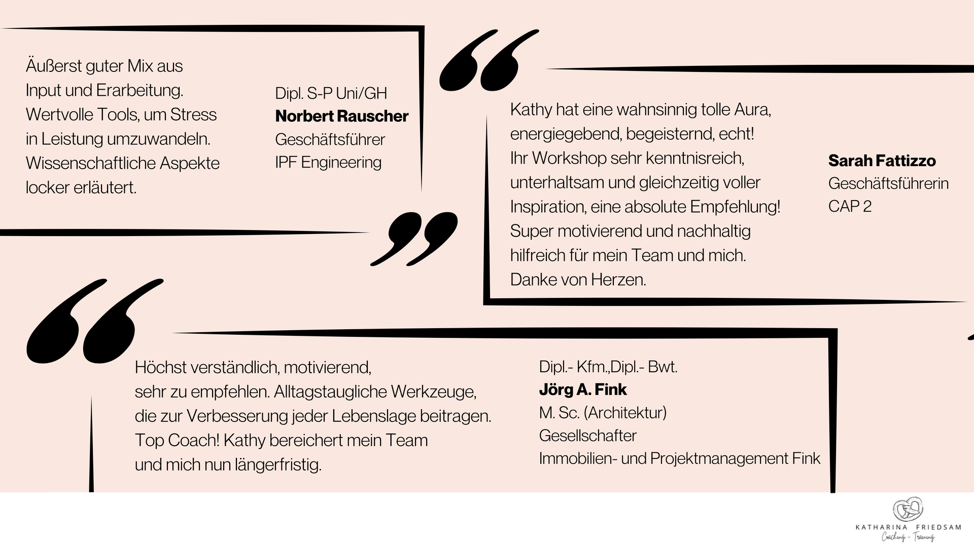 Kundenstimmen, Feedback, Stressprävention, Katharina Friedsam