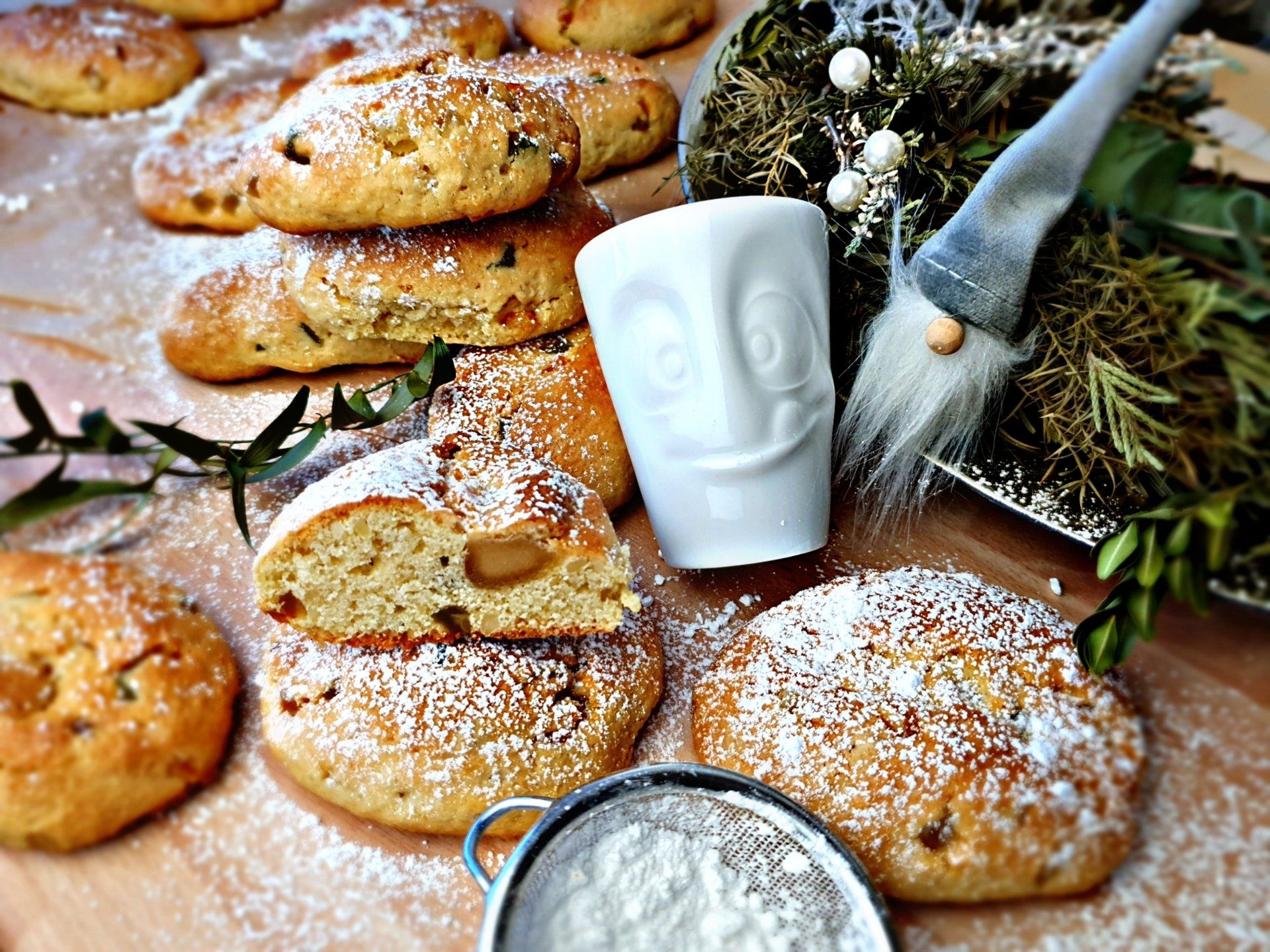 Quarkstollen mit Marzipan
