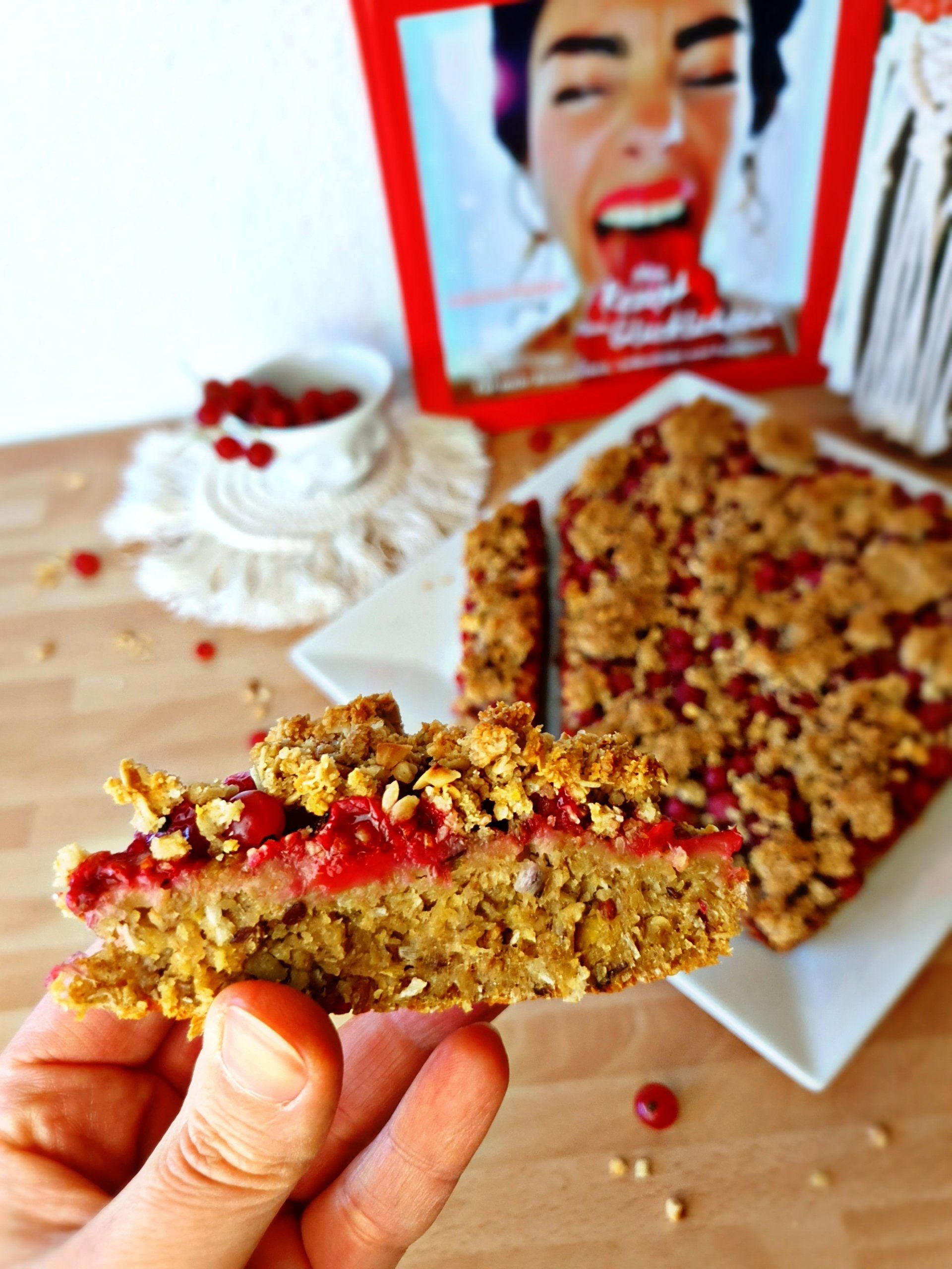 Haferflocken Johannisbeer Kuchen Rezept