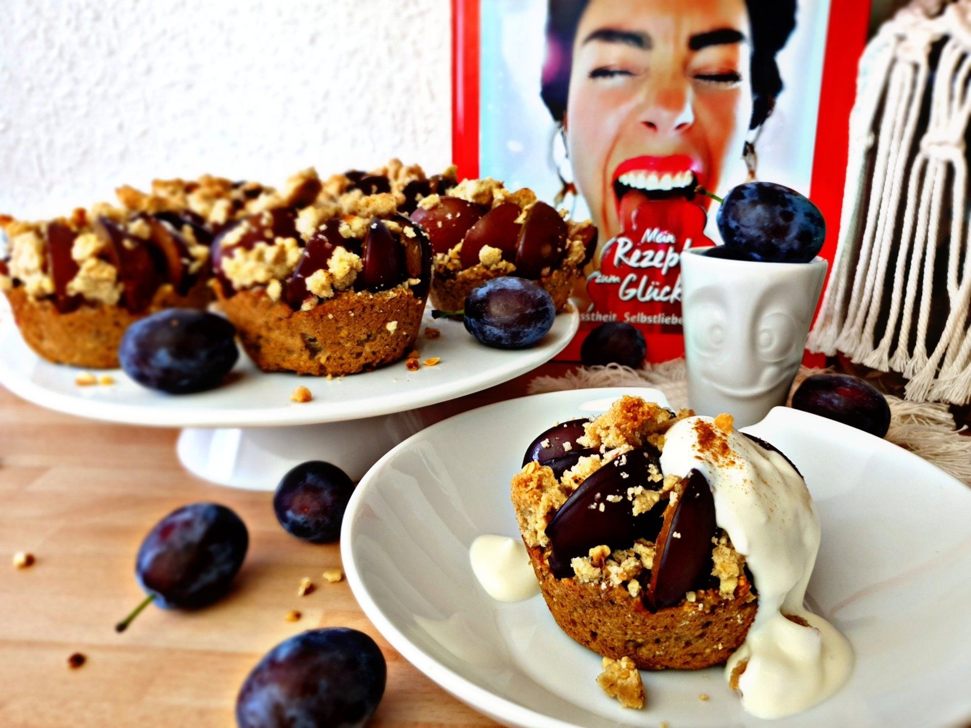 Gesunder Pflaumenkuchen mit Streusel, Katharina Friedsam, Rezept