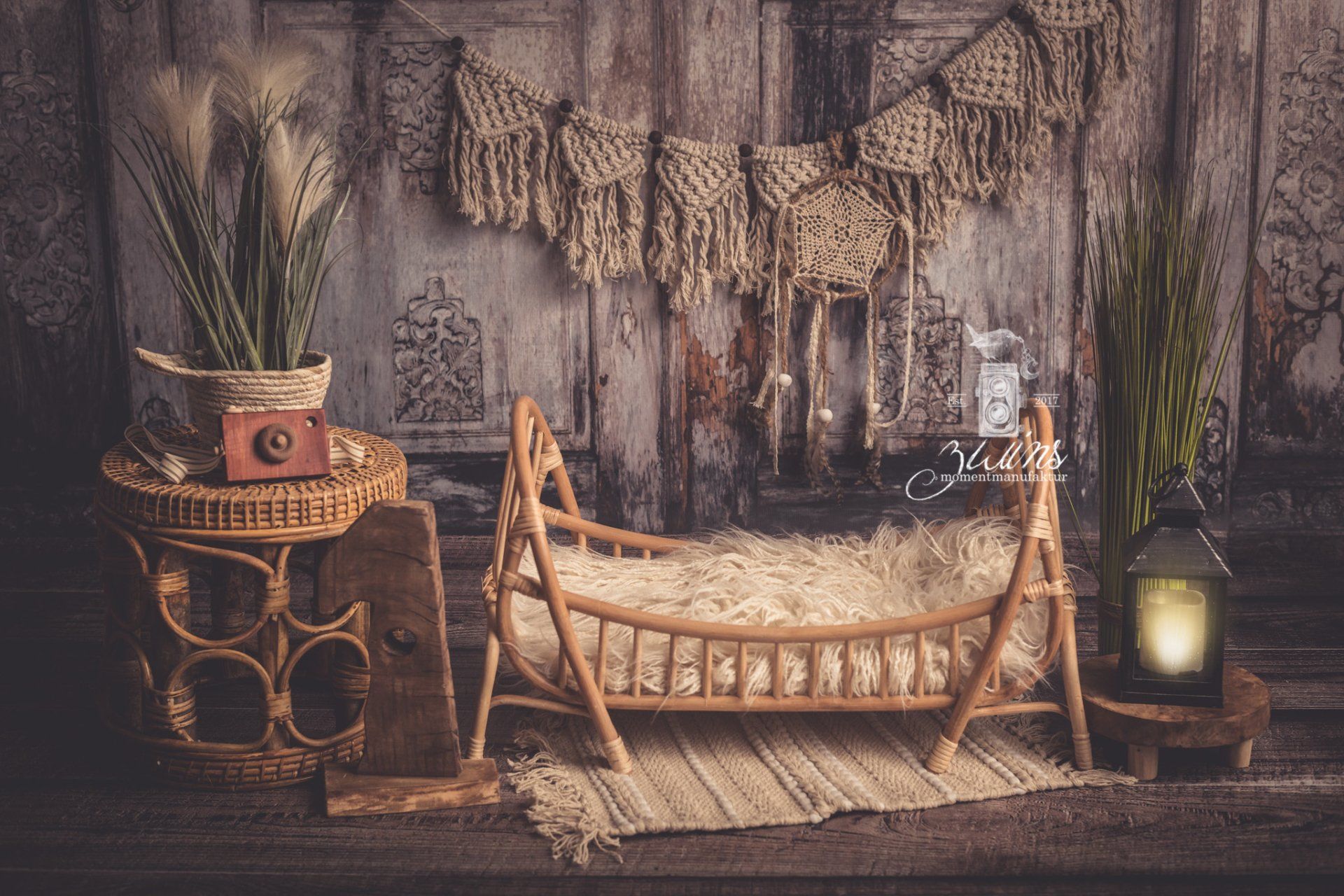 Geburtstagsfotografie in Henstedt-Ulzburg im Fotoset mit Bambusbett