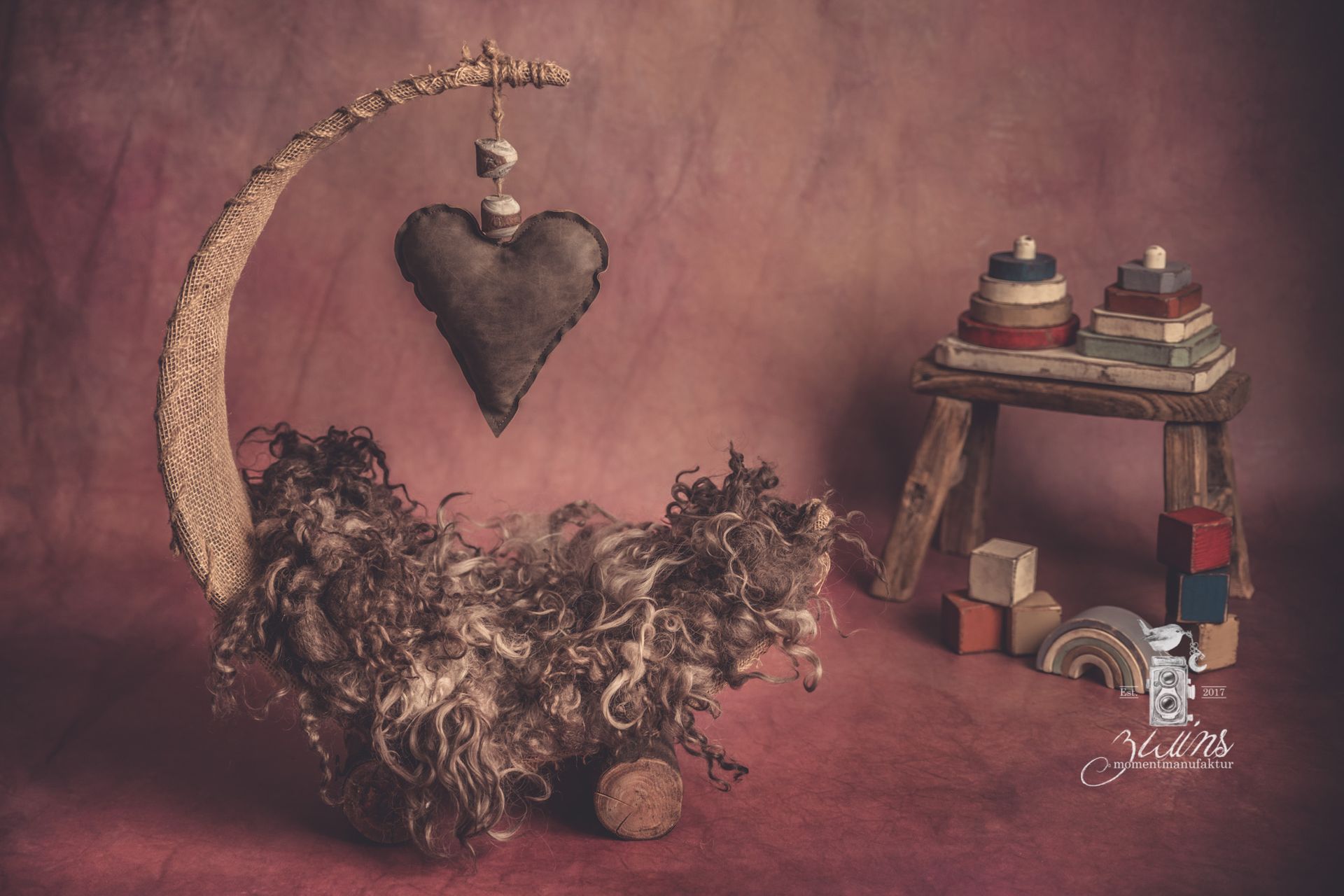 Newbornshooting in Bad Bramstedt im Fotoset mit Mond