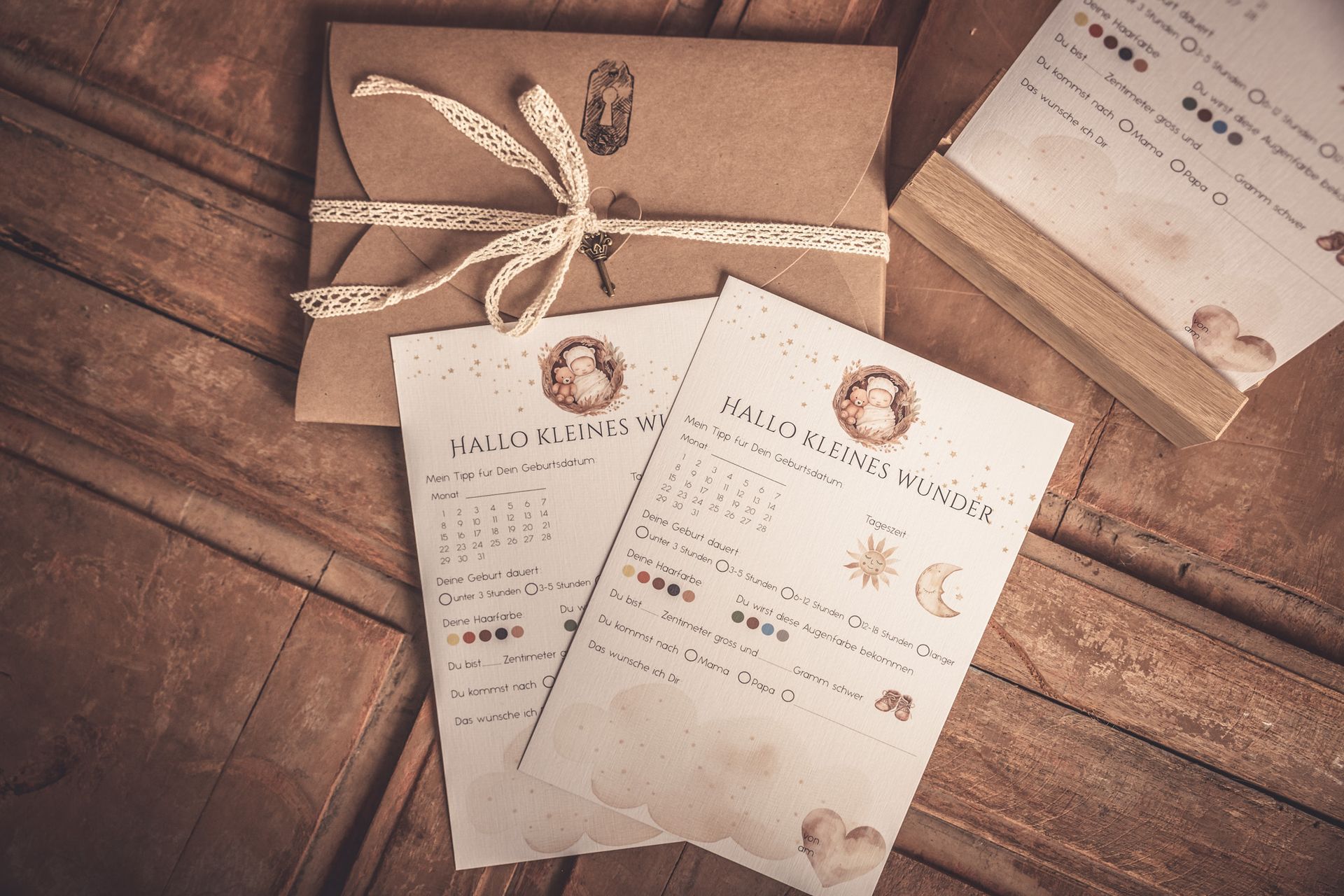 Baby-Tippkarten im 10er Bundle Tippkarten für Babyparty oder Gender Reveal Babysause Fotograf Henstedt-Ulzburg