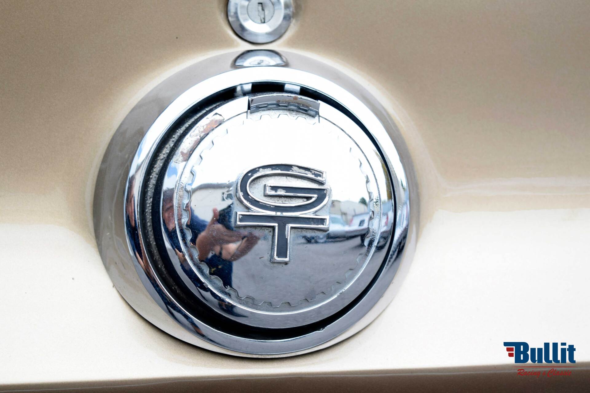 bouchon essence Ford Mustang fastback 351 GT de 1969 couleur champagne métallisé