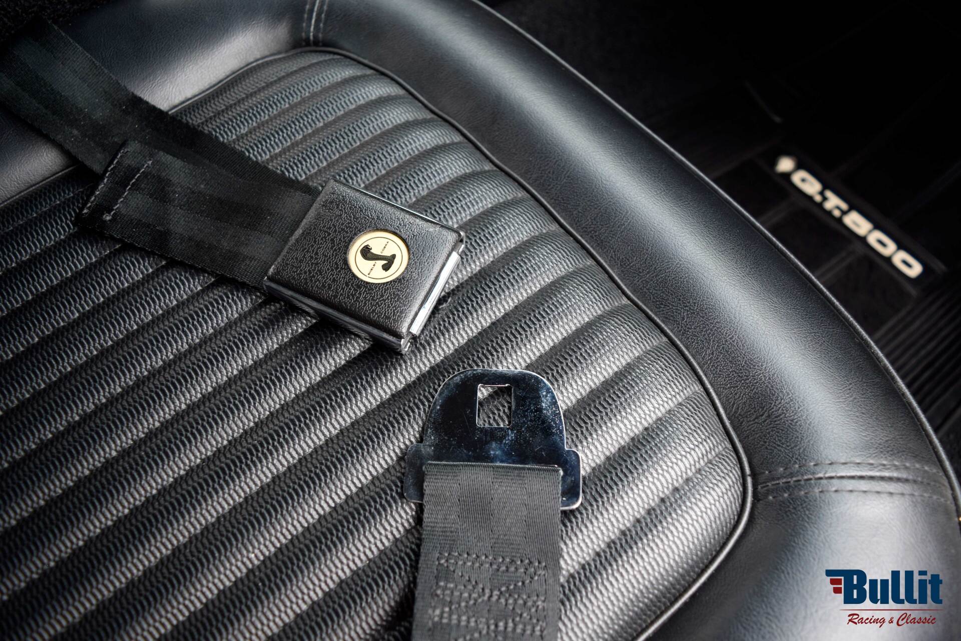 ceinture de sécurité de Mustang SHELBY GT 500 de 1968 blanche avec bandes bleues