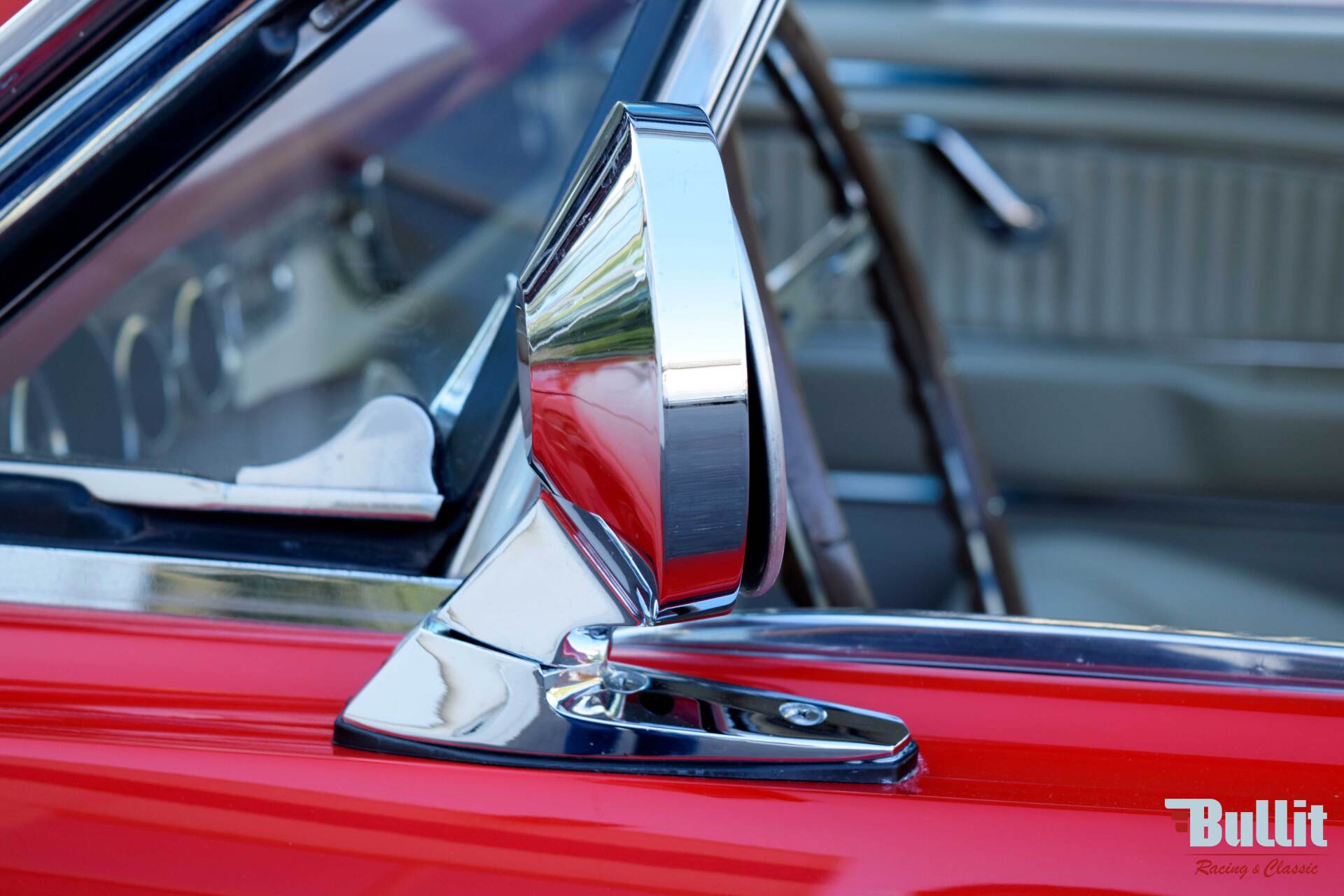 Rétroviseur extérieur Deluxe de Ford Mustang 2+2 Fastback GT rouge de 1965