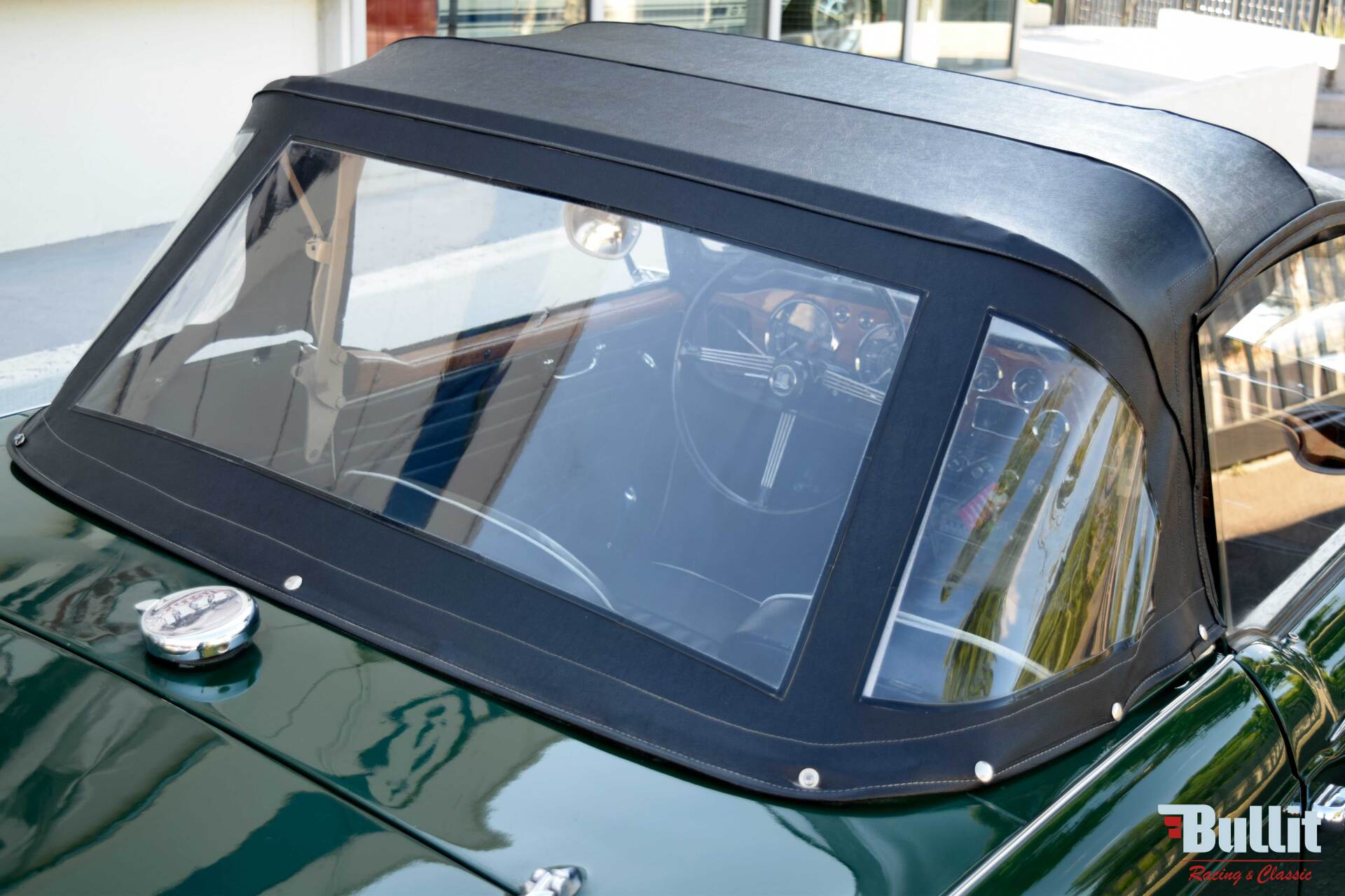 capote de Triumph TR4 A irs de 1966 vert intérieur noir