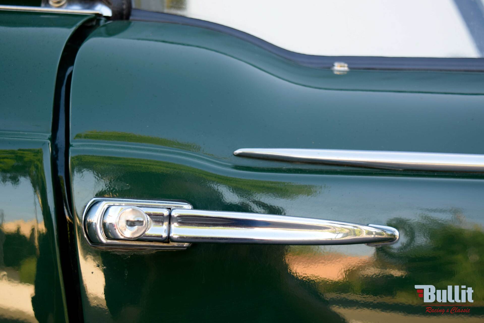 poignée de portière de Triumph TR4 A irs de 1966 vert intérieur noir