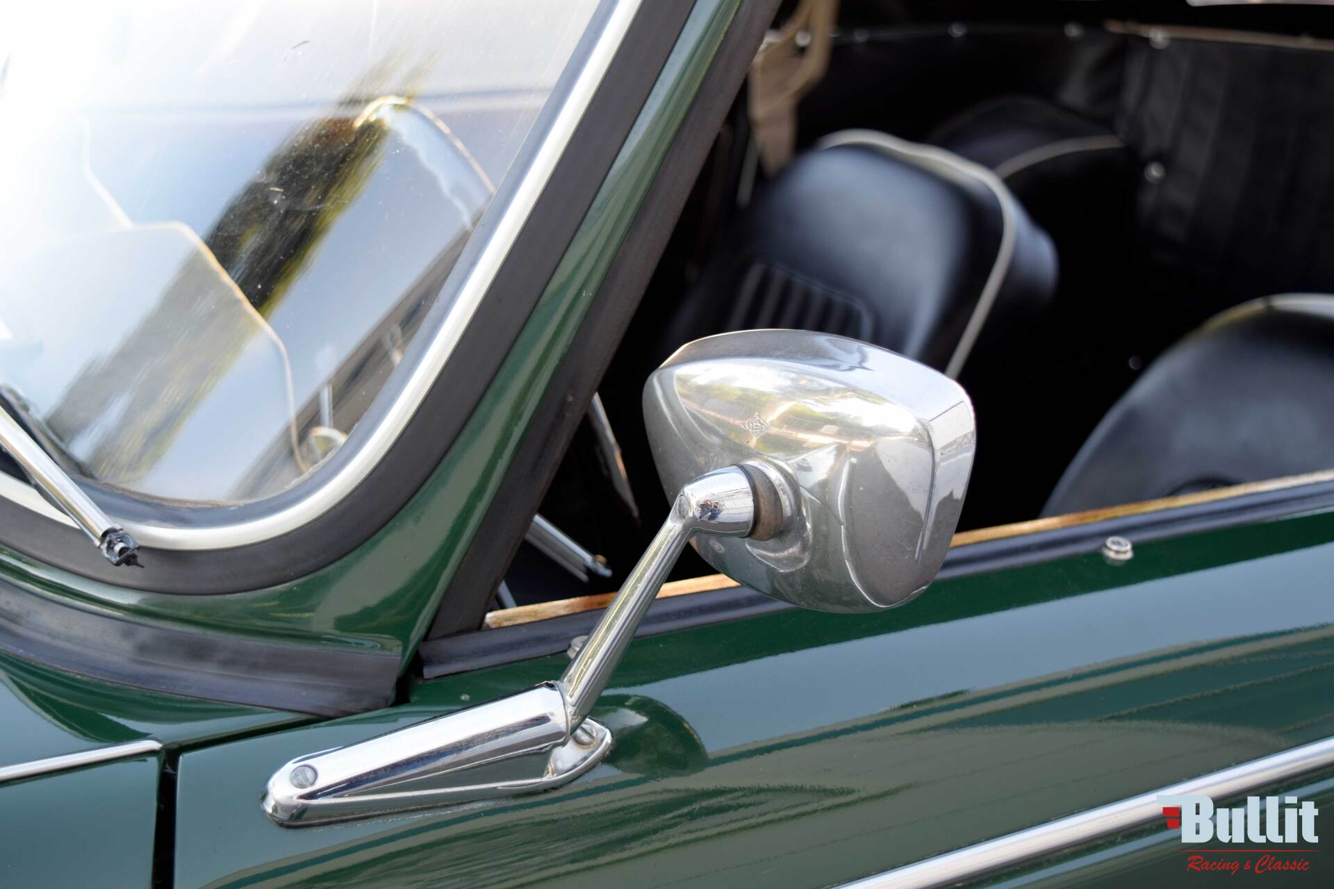 rétroviseur de Triumph TR4 A irs de 1966 vert intérieur noir